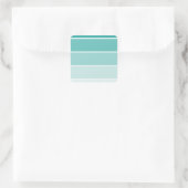Turquoise Blue Paint Chip Vierkante Sticker (Tas)