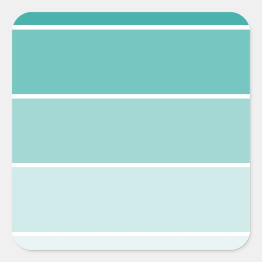 Turquoise Blue Paint Chip Vierkante Sticker (Voorkant)