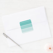 Turquoise Blue Paint Chip Vierkante Sticker (Envelop)