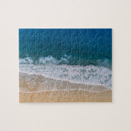 Turquoise Blue Palm Coast Sandy Beach Legpuzzel