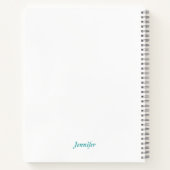 Turquoise Blue Personalized Journal Notitieboek (Achterkant)