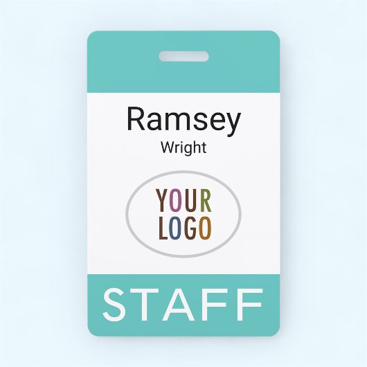 Turquoise Blue Personeel ID Badge Clip Reel of Lan