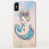 *~* Turquoise Blue Pink Gold Glitter Mermaid Case-Mate iPhone Case (Achterkant)