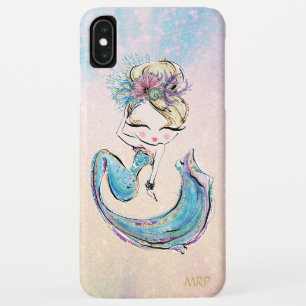 *~* Turquoise Blue Pink Gold Glitter Mermaid Case-Mate iPhone Case