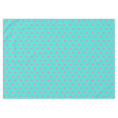Turquoise Blue Pink Polka Dots Tafelkleed (Voorkant (Horizontaal))