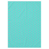 Turquoise Blue Pink Polka Dots Tafelkleed (Voorkant)
