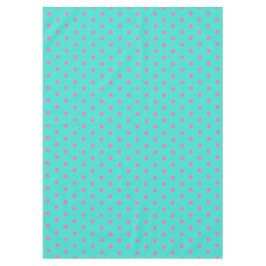  Turquoise Blue Pink Polka Dots Tafelkleed