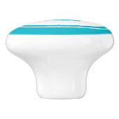 Turquoise Blue Pirate Ship Nautical keramische kno Keramische Knop (Zijkant)