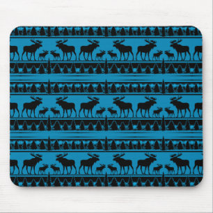 Turquoise blue plaid mose rustige patroon muismat