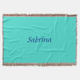 Turquoise Blue Professional Modern Elegant Name Deken