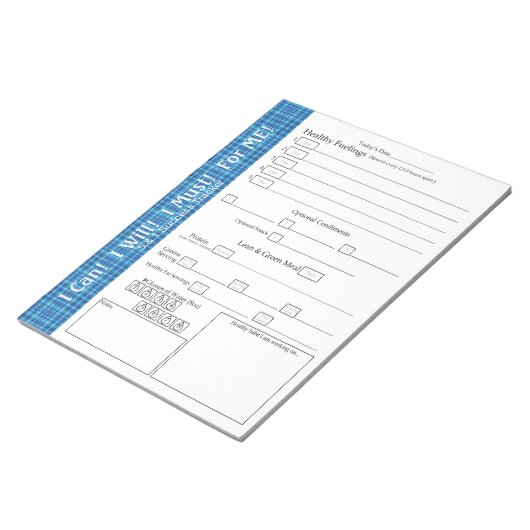 Turquoise Blue Pset "For ME" 5 plus 1 Succes Notitieblok (Schuin)