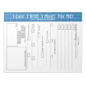 Turquoise Blue Pset "For ME" 5 plus 1 Succes Notitieblok (Voorkant)