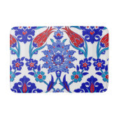 Turquoise Blue Red Ancient Turkse Floral Tile Badmat (Voorkant)