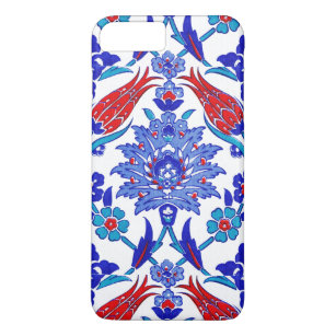 Turquoise Blue Red Ancient Turkse Floral Tile Case-Mate iPhone Case
