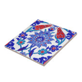 Turquoise Blue Red Ancient Turkse Floral Tile Tegeltje (Zijkant)