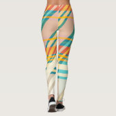 Turquoise Blue Red Yellow Peach Gym Oefening Leggings (Achterkant)