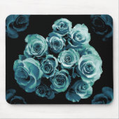 TURQUOISE BLUE Rose Bouquet Muismat (Voorkant)