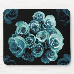 TURQUOISE BLUE Rose Bouquet Muismat