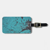 Turquoise Blue Rusted Bagagelabel (Voorkant horizontaal)