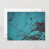 Turquoise Blue Rusted Briefkaart (Voorkant / Achterkant)