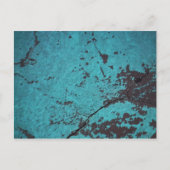 Turquoise Blue Rusted Briefkaart (Voorkant)