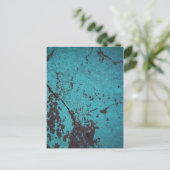 Turquoise Blue Rusted Briefkaart (Staand voorkant)