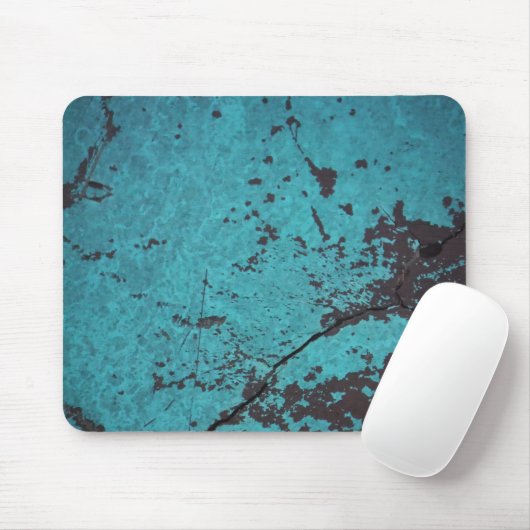 Turquoise Blue Rusted Muismat (Met muis)