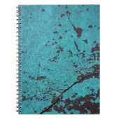 Turquoise Blue Rusted Notitieboek (Voorkant)