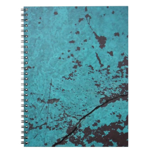 Turquoise Blue Rusted Notitieboek (Voorkant)