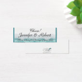 Turquoise Blue Scallops Drink Ticket Mini Visitekaartjes (Bureau)