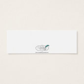 Turquoise Blue Scallops Drink Ticket Mini Visitekaartjes (Achterkant)
