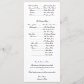 Turquoise Blue Scallops-programma Programmakaart (Achterkant)