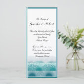 Turquoise Blue Scallops-programma Programmakaart (Staand voorkant)