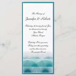 Turquoise Blue Scallops-programma Programmakaart