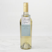 Turquoise Blue Silver Zee Glass Custom Wedding Flessenhanger (Op fles)