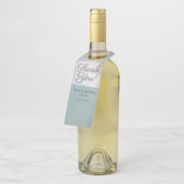 Turquoise Blue Silver Zee Glass Custom Wedding Flessenhanger (Schuin)