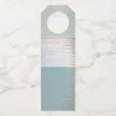 Turquoise Blue Silver Zee Glass Custom Wedding Flessenhanger (Achterkant)