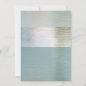 Turquoise Blue Silver Zee Glass Vrijgezellenfeest Kaart (Achterkant)