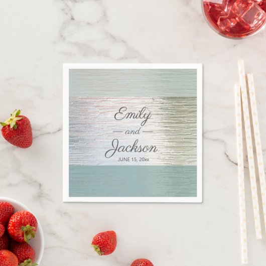 Turquoise Blue Silver Zee Glass Wedding Reception Servet (Insitu)