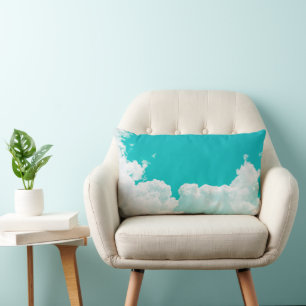 Turquoise Blue Sky Clouds Kussen