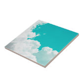 Turquoise Blue Sky Clouds Tegeltje (Zijkant)