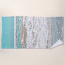 Turquoise Blue Sky Ocean Zee Waves Foam Strandlaken