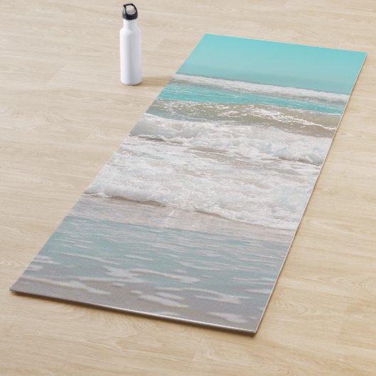 Turquoise Blue Sky Ocean Zee Waves Foam Yogamat (In situ)
