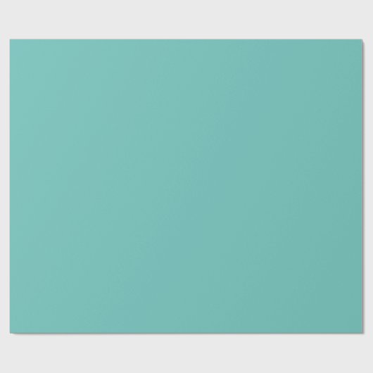 Turquoise Blue Solid Cadeaupapier (Vlak)