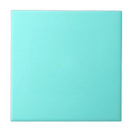 Turquoise Blue Solid Color Tile Tegeltje