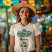 Turquoise Blue Sombero Custom Slogan Graphic T-shirt