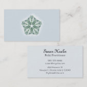 *~* Turquoise Blue Star Mandala Spa Owner Healer Visitekaartje (Voorkant / Achterkant)