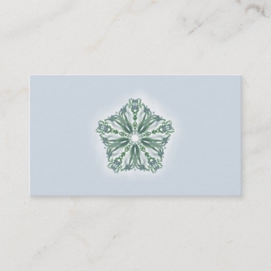 *~* Turquoise Blue Star Mandala Spa Owner Healer Visitekaartje (Voorkant)