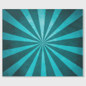 Turquoise Blue Starburst Pattern Cadeaupapier (Vlak)