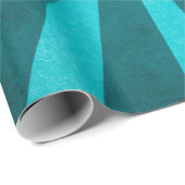Turquoise Blue Starburst Pattern Cadeaupapier (Rol Hoek)